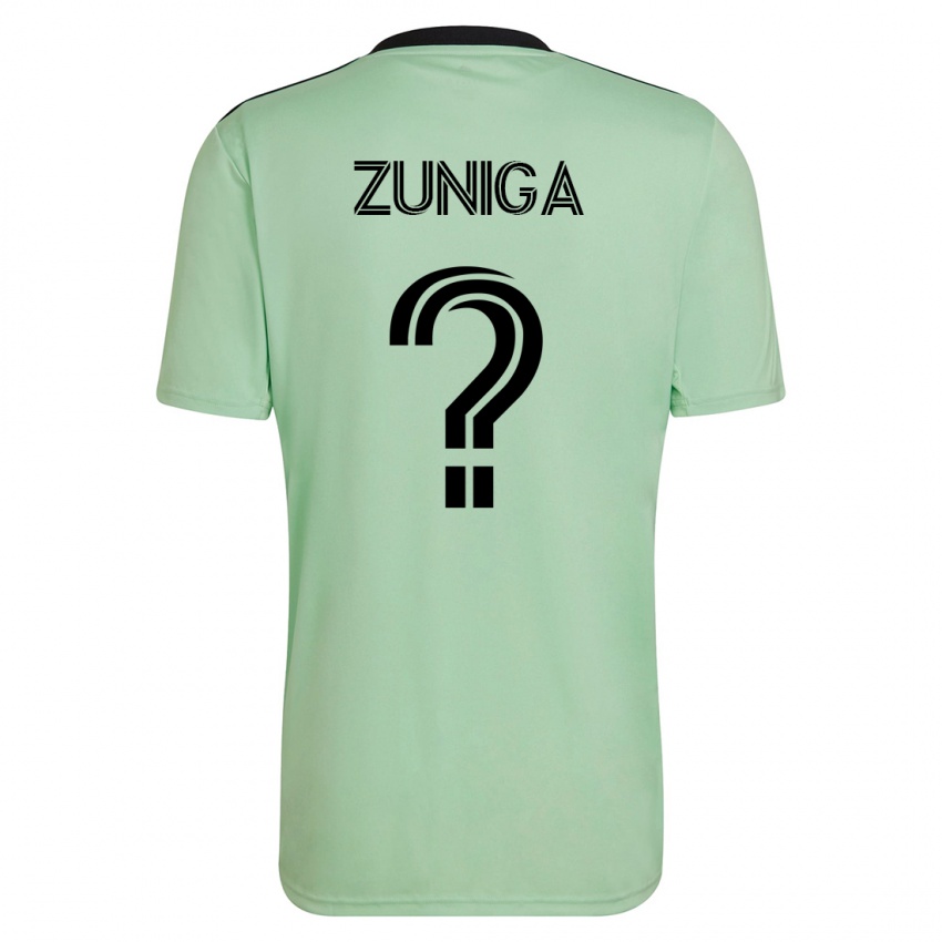 Mujer Camiseta Abner Zuñiga #0 Verde Claro 2ª Equipación 2023/24 La Camisa Chile