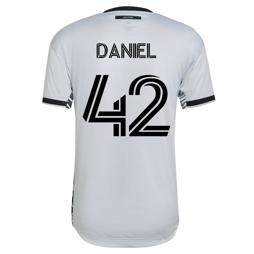 Mujer Camiseta Daniel #42 Blanco 2ª Equipación 2023/24 La Camisa Chile