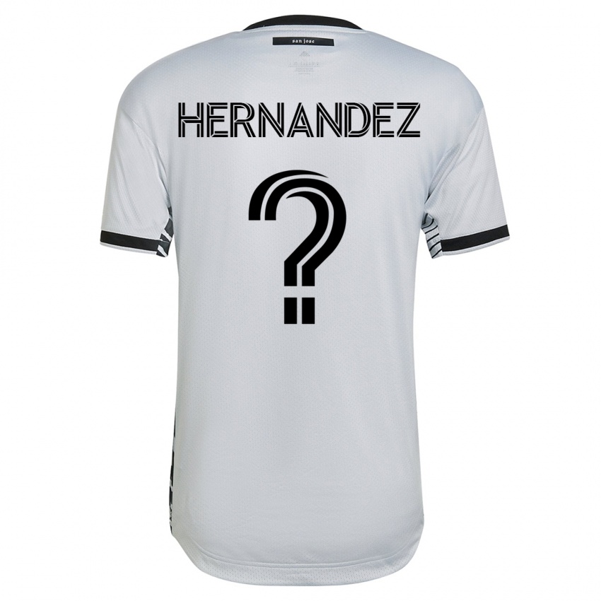 Mujer Camiseta Oliver Hernandez #0 Blanco 2ª Equipación 2023/24 La Camisa Chile