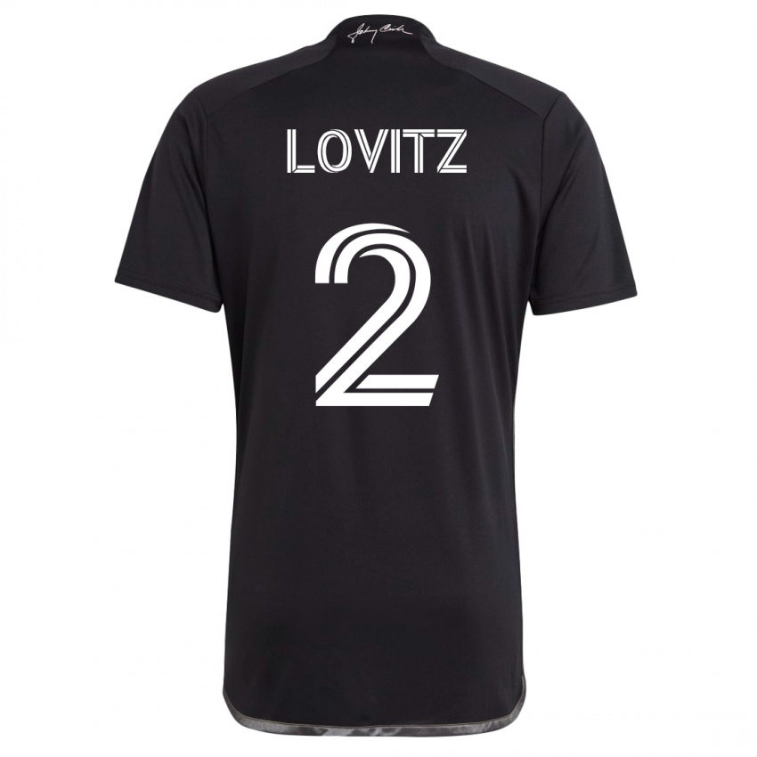 Mujer Camiseta Daniel Lovitz #2 Negro 2ª Equipación 2023/24 La Camisa Chile