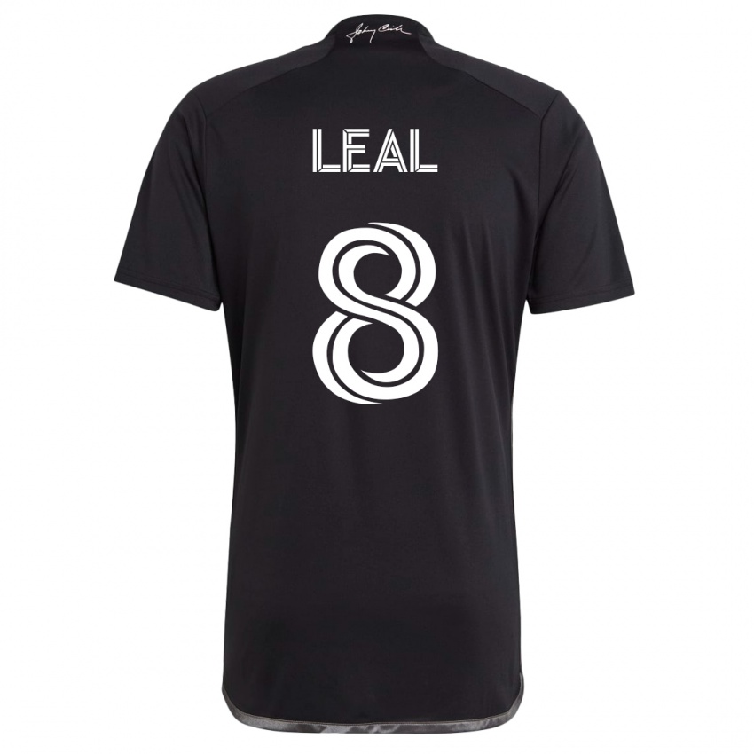 Mujer Camiseta Randall Leal #8 Negro 2ª Equipación 2023/24 La Camisa Chile