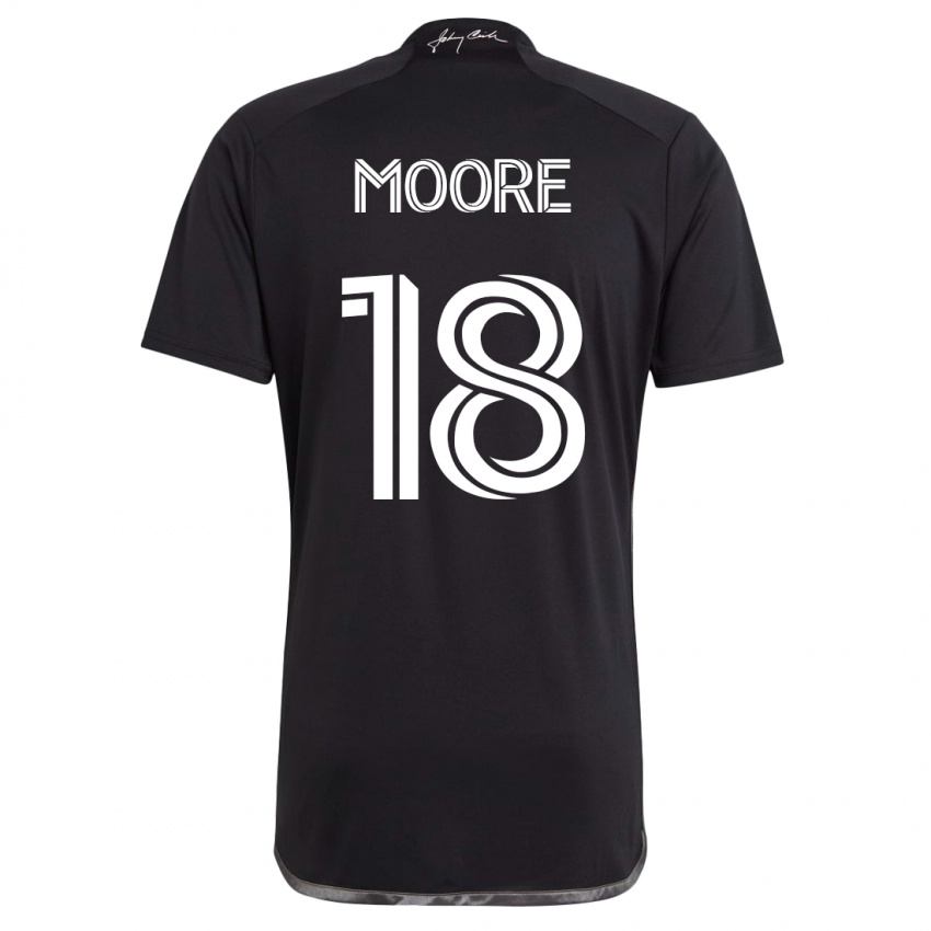 Mujer Camiseta Shaq Moore #18 Negro 2ª Equipación 2023/24 La Camisa Chile