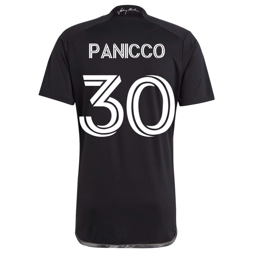 Mujer Camiseta Elliot Panicco #30 Negro 2ª Equipación 2023/24 La Camisa Chile
