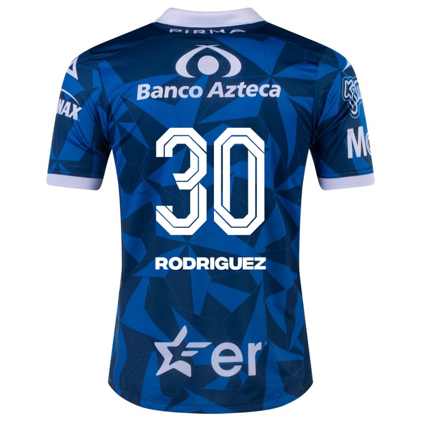 Mujer Camiseta Jesús Rodríguez #30 Azul 2ª Equipación 2023/24 La Camisa Chile