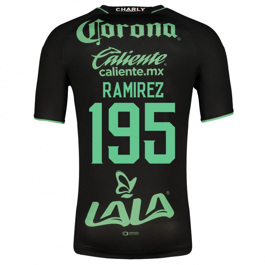 Mujer Camiseta Jesús Ramírez #195 Negro 2ª Equipación 2023/24 La Camisa Chile