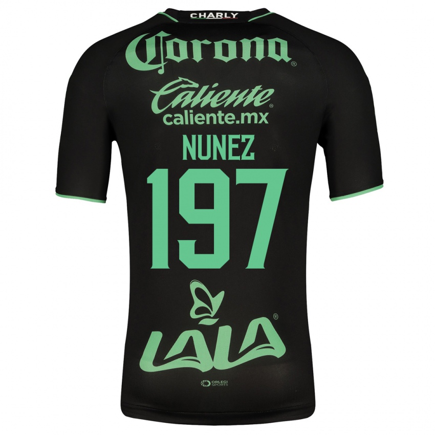 Mujer Camiseta Kevin Núñez #197 Negro 2ª Equipación 2023/24 La Camisa Chile