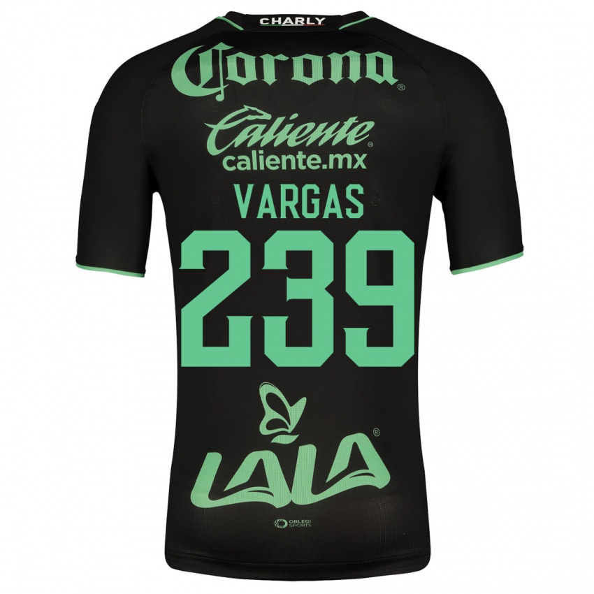 Mujer Camiseta Diego Vargas #239 Negro 2ª Equipación 2023/24 La Camisa Chile
