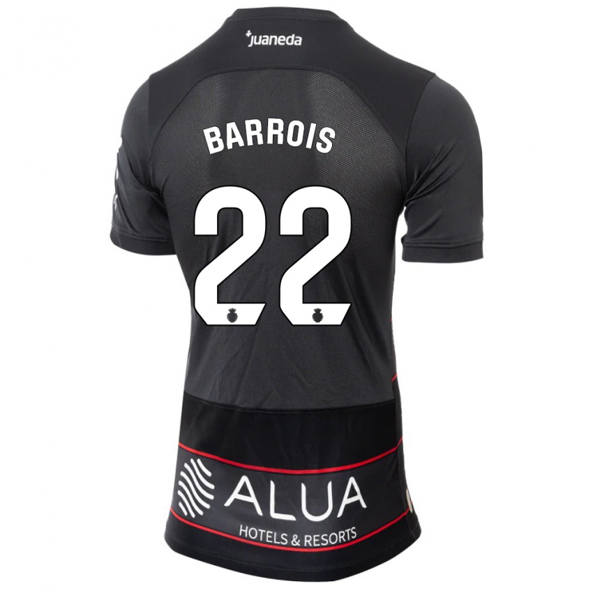 Mujer Camiseta Eliott Barrois #22 Negro 2ª Equipación 2023/24 La Camisa Chile