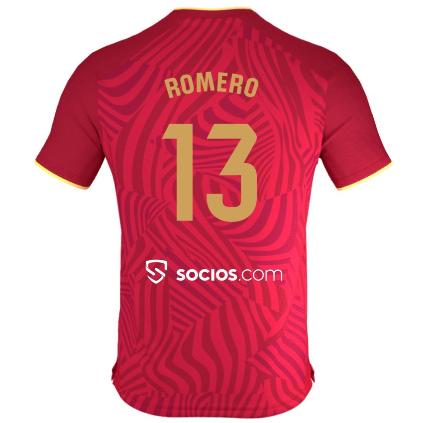 Mujer Camiseta Rafael Romero #13 Rojo 2ª Equipación 2023/24 La Camisa Chile