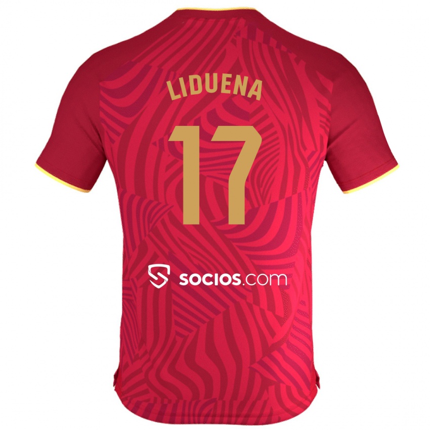 Mujer Camiseta Daniel Lidueña #17 Rojo 2ª Equipación 2023/24 La Camisa Chile