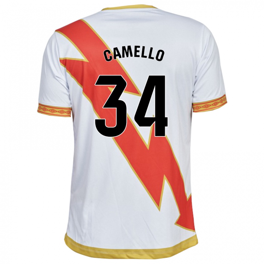 Niño Camiseta Sergio Camello #34 Blanco 1ª Equipación 2023/24 La Camisa Chile