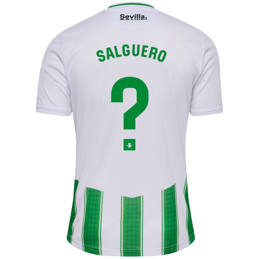 Niño Camiseta Antonio Salguero #0 Blanco 1ª Equipación 2023/24 La Camisa Chile