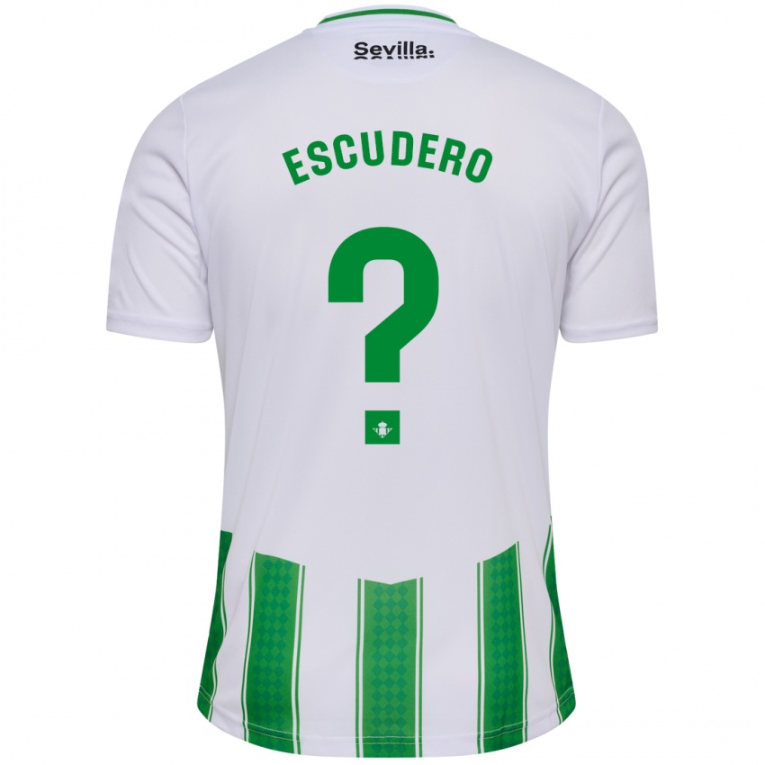 Niño Camiseta Ale Escudero #0 Blanco 1ª Equipación 2023/24 La Camisa Chile