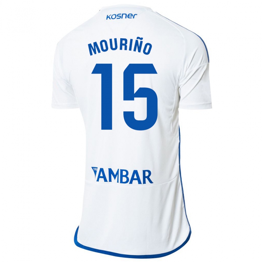 Niño Camiseta Santiago Mouriño #15 Blanco 1ª Equipación 2023/24 La Camisa Chile
