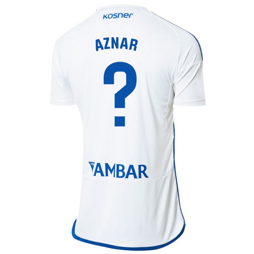 Niño Camiseta Mario Aznar #0 Blanco 1ª Equipación 2023/24 La Camisa Chile