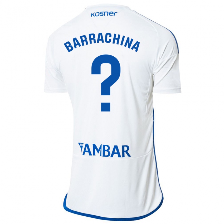Niño Camiseta Hugo Barrachina #0 Blanco 1ª Equipación 2023/24 La Camisa Chile
