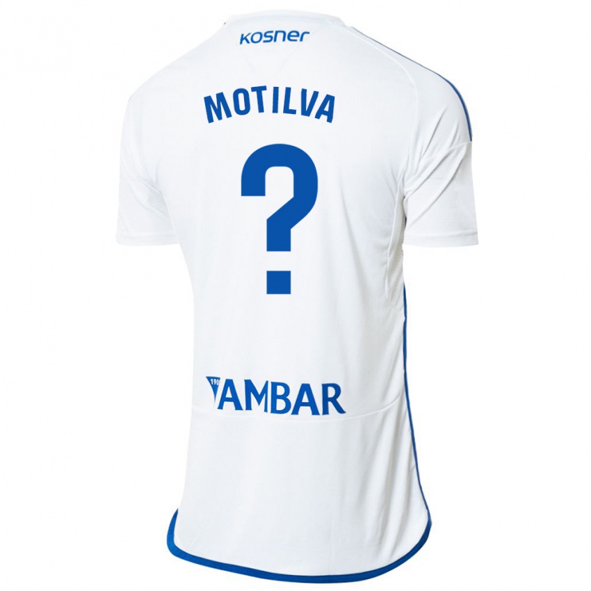 Niño Camiseta Adrián Motilva #0 Blanco 1ª Equipación 2023/24 La Camisa Chile