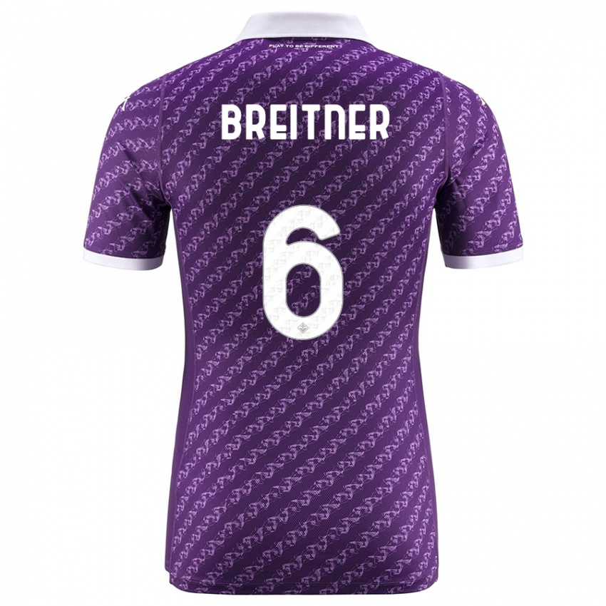 Niño Camiseta Stephanie Breitner #6 Violeta 1ª Equipación 2023/24 La Camisa Chile