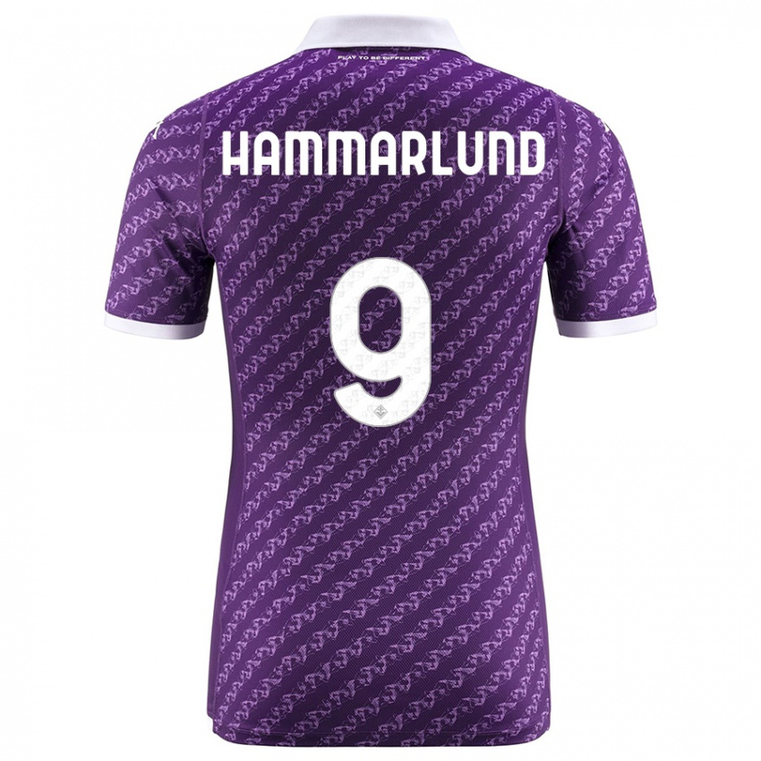 Niño Camiseta Pauline Hammarlund #9 Violeta 1ª Equipación 2023/24 La Camisa Chile