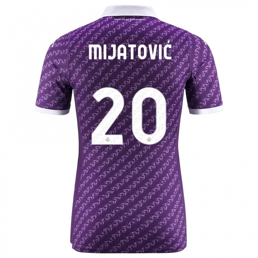 Niño Camiseta Milica Mijatović #20 Violeta 1ª Equipación 2023/24 La Camisa Chile