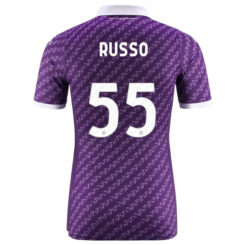 Niño Camiseta Federica Russo #55 Violeta 1ª Equipación 2023/24 La Camisa Chile