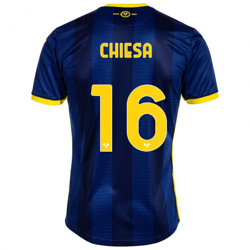 Niño Camiseta Mattia Chiesa #16 Armada 1ª Equipación 2023/24 La Camisa Chile