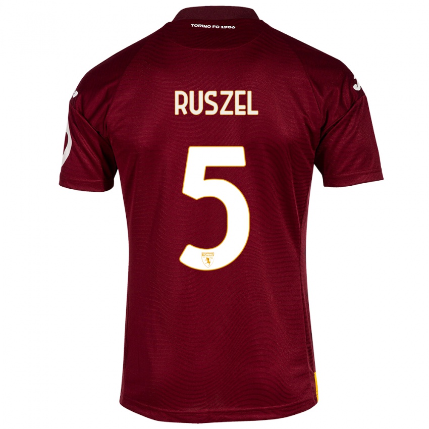 Niño Camiseta Marcel Ruszel #5 Rojo Oscuro 1ª Equipación 2023/24 La Camisa Chile