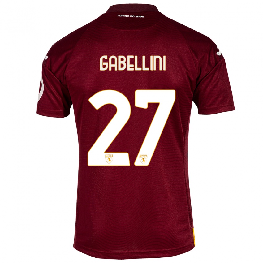 Niño Camiseta Tommaso Gabellini #27 Rojo Oscuro 1ª Equipación 2023/24 La Camisa Chile