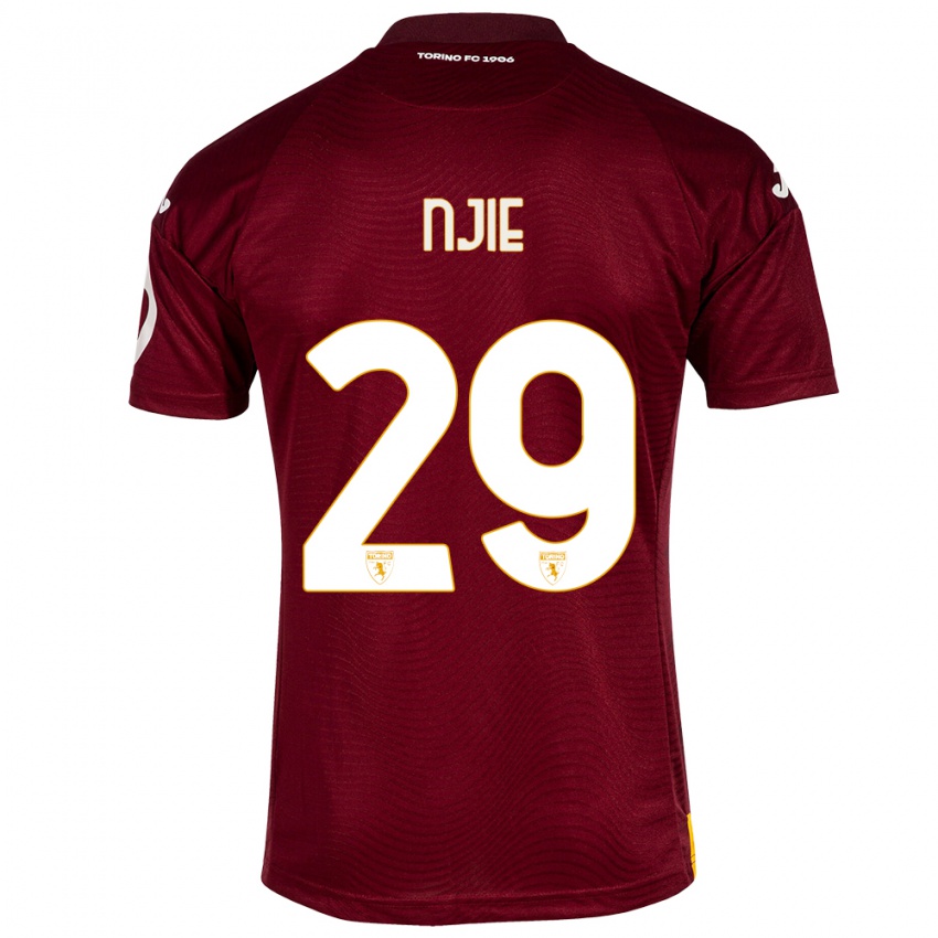 Niño Camiseta Alieu Njie #29 Rojo Oscuro 1ª Equipación 2023/24 La Camisa Chile