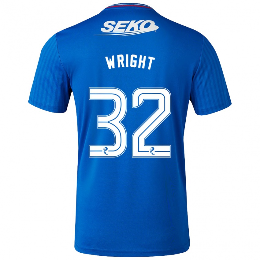 Niño Camiseta Kieran Wright #32 Azul 1ª Equipación 2023/24 La Camisa Chile