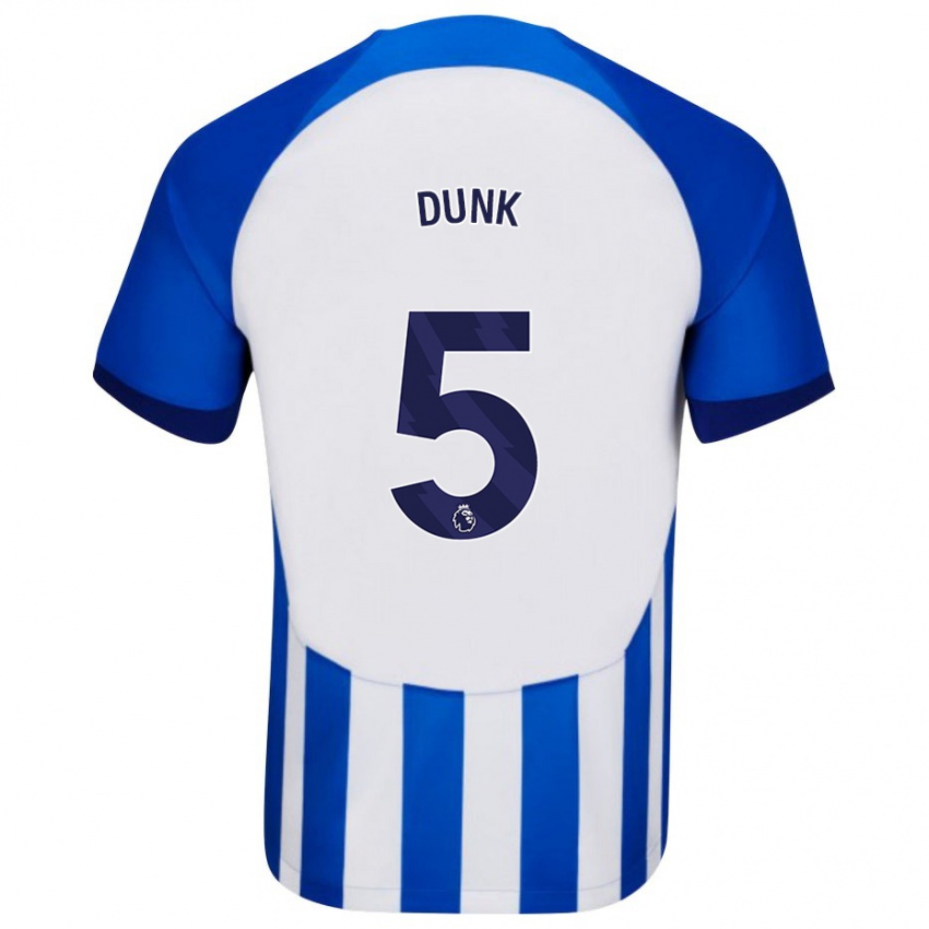 Niño Camiseta Lewis Dunk #5 Azul 1ª Equipación 2023/24 La Camisa Chile