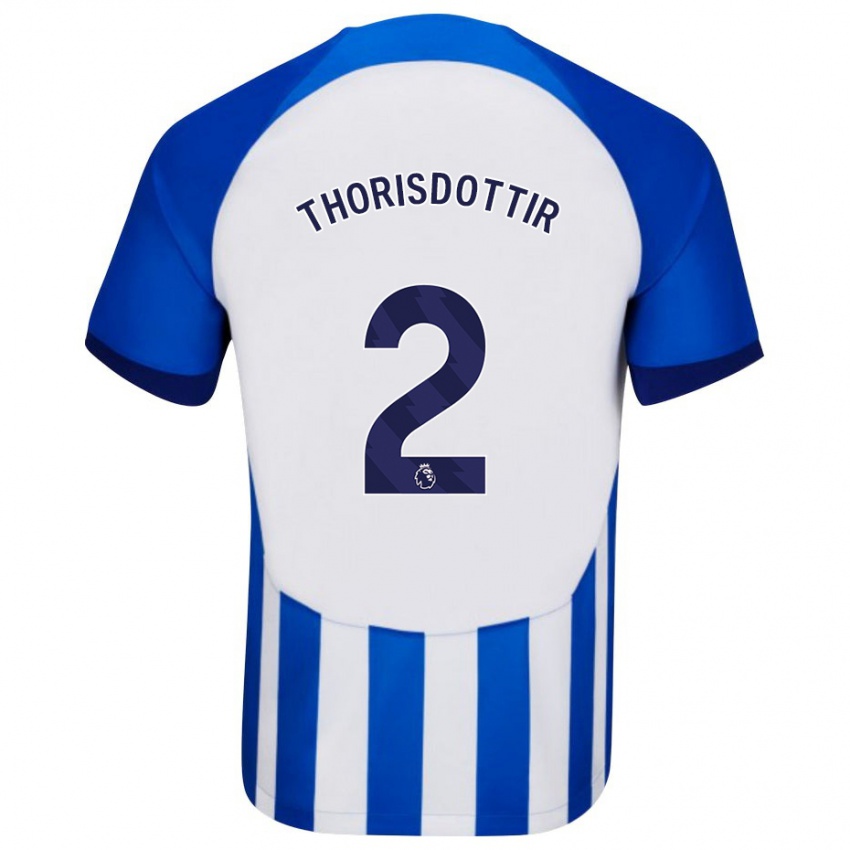 Niño Camiseta Maria Thorisdottir #2 Azul 1ª Equipación 2023/24 La Camisa Chile