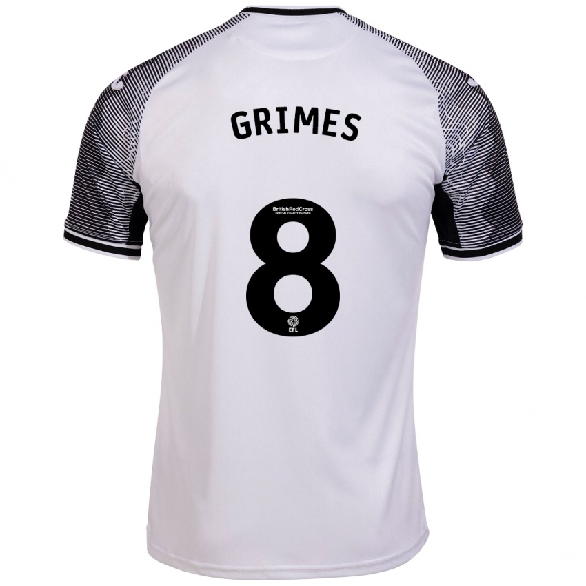 Niño Camiseta Matt Grimes #8 Blanco 1ª Equipación 2023/24 La Camisa Chile