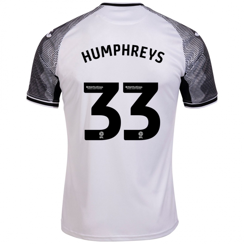 Niño Camiseta Bashir Humphreys #33 Blanco 1ª Equipación 2023/24 La Camisa Chile