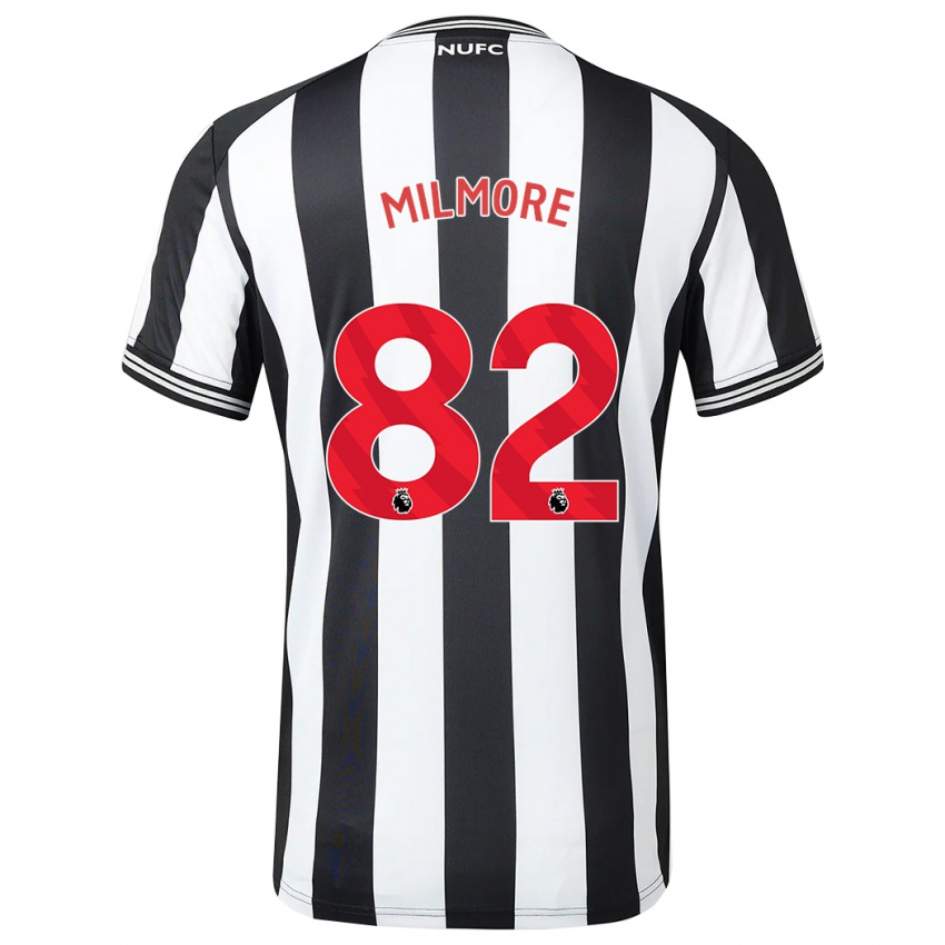 Niño Camiseta Carter Milmore #82 Blanco Negro 1ª Equipación 2023/24 La Camisa Chile