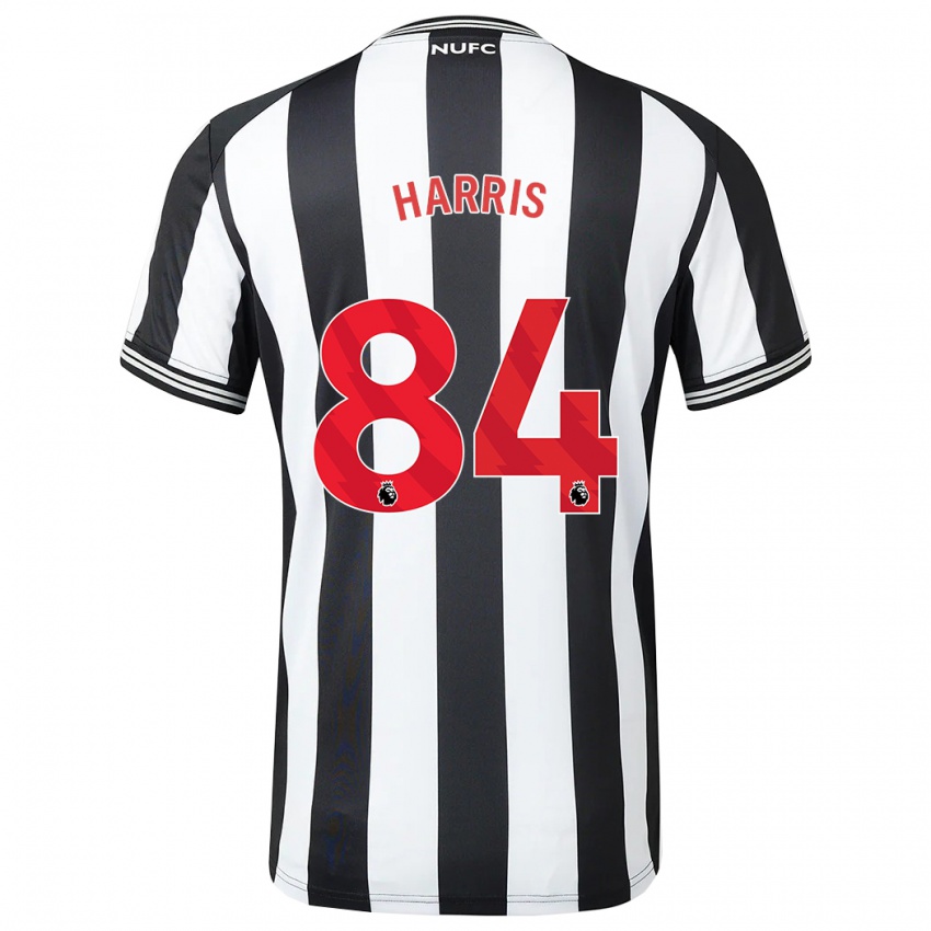 Niño Camiseta Aidan Harris #84 Blanco Negro 1ª Equipación 2023/24 La Camisa Chile