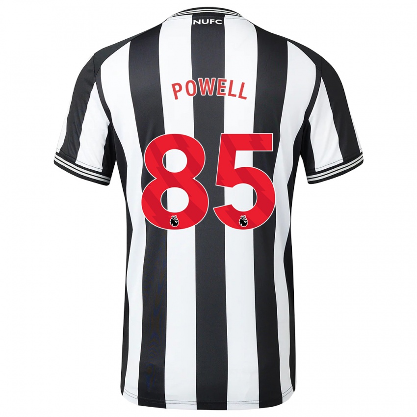 Niño Camiseta Rory Powell #85 Blanco Negro 1ª Equipación 2023/24 La Camisa Chile