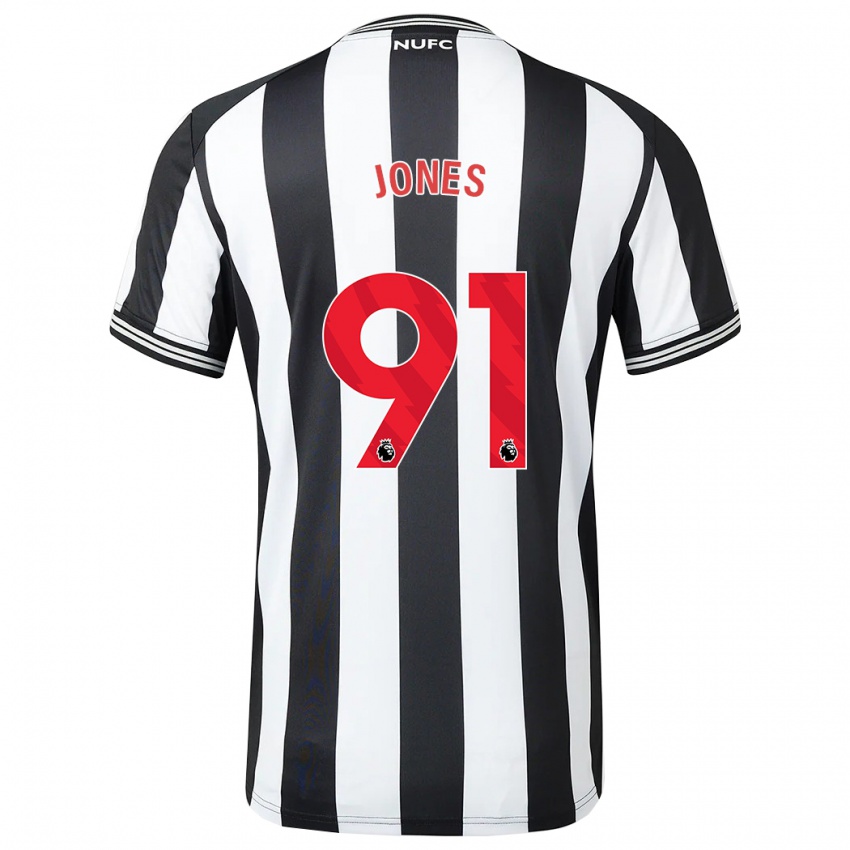 Niño Camiseta Tyler Jones #91 Blanco Negro 1ª Equipación 2023/24 La Camisa Chile