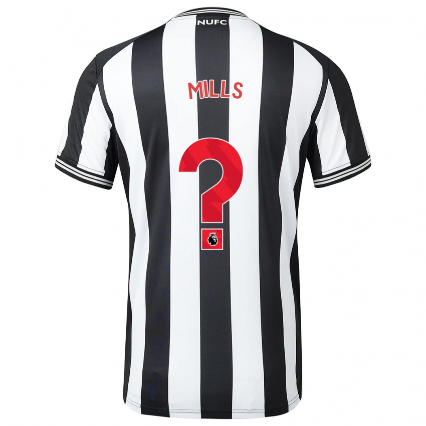 Niño Camiseta Michael Mills #0 Blanco Negro 1ª Equipación 2023/24 La Camisa Chile