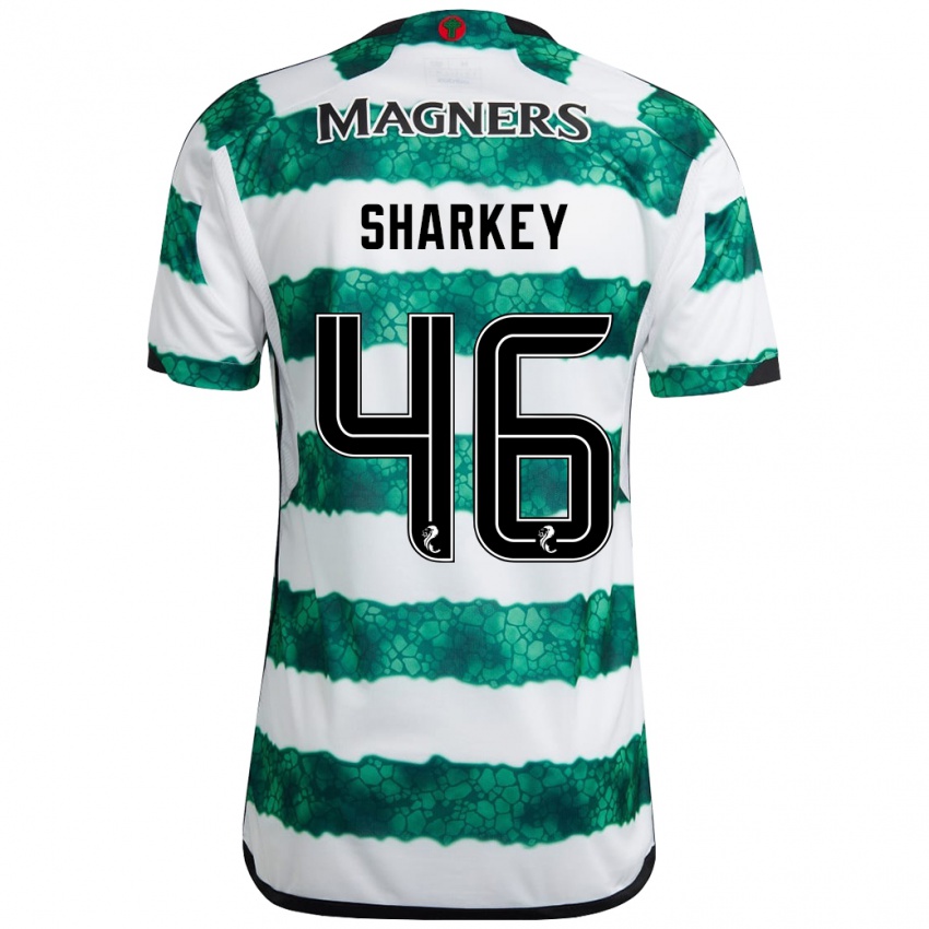 Niño Camiseta Amy Sharkey #46 Verde 1ª Equipación 2023/24 La Camisa Chile