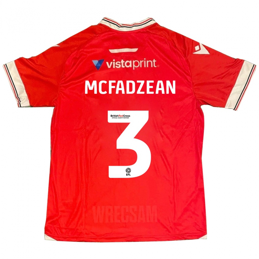 Niño Camiseta Callum Mcfadzean #3 Rojo 1ª Equipación 2023/24 La Camisa Chile