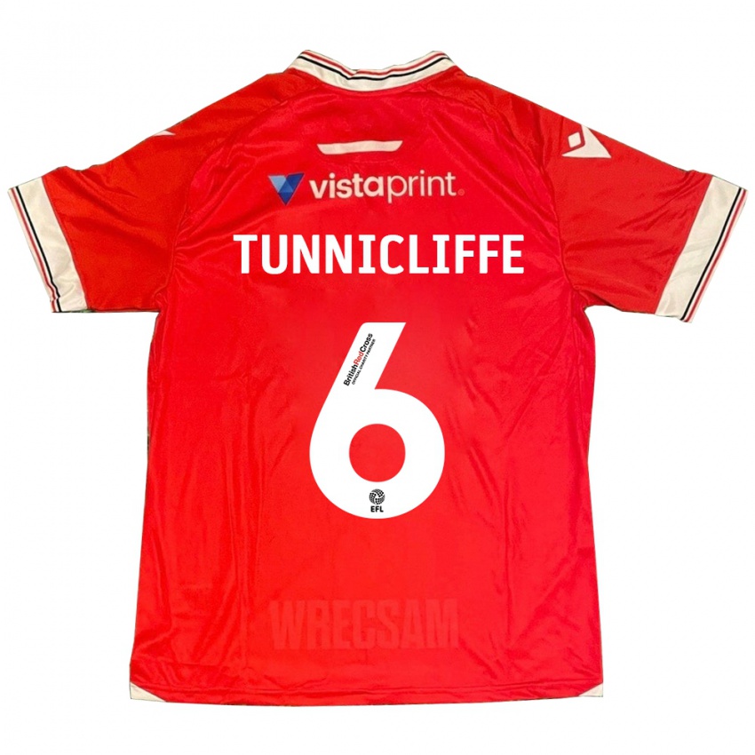 Niño Camiseta Jordan Tunnicliffe #6 Rojo 1ª Equipación 2023/24 La Camisa Chile