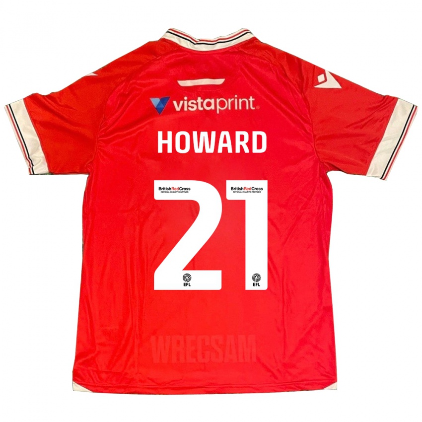 Niño Camiseta Mark Howard #21 Rojo 1ª Equipación 2023/24 La Camisa Chile