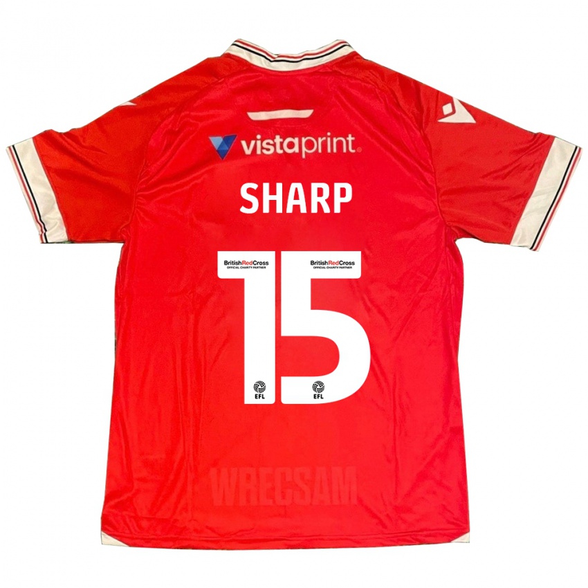 Niño Camiseta Katie Sharp #15 Rojo 1ª Equipación 2023/24 La Camisa Chile