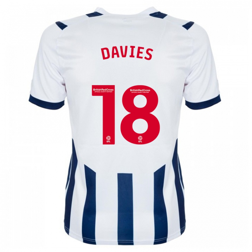 Niño Camiseta Jessica Davies #18 Blanco 1ª Equipación 2023/24 La Camisa Chile