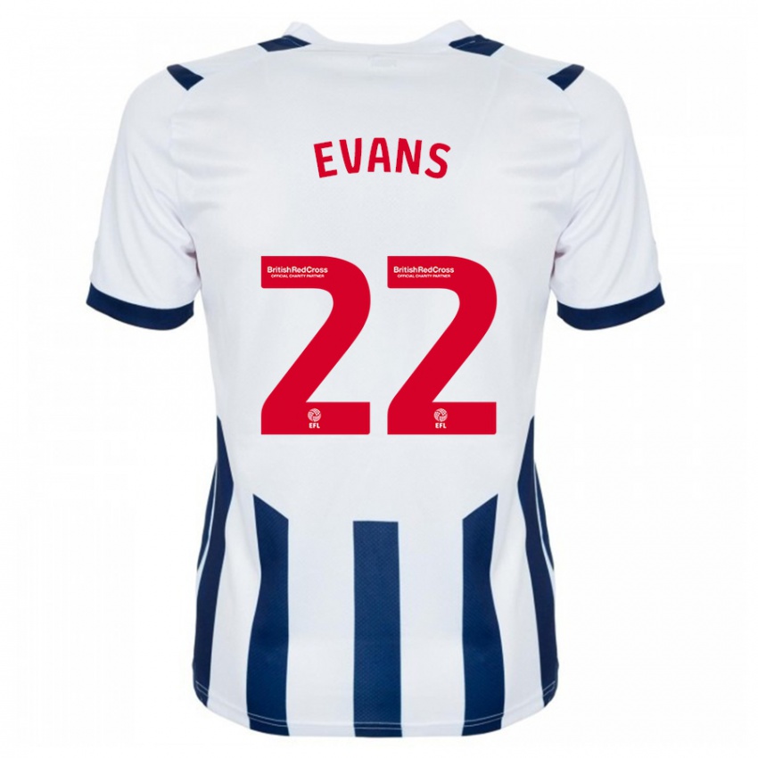Niño Camiseta Kate Evans #22 Blanco 1ª Equipación 2023/24 La Camisa Chile
