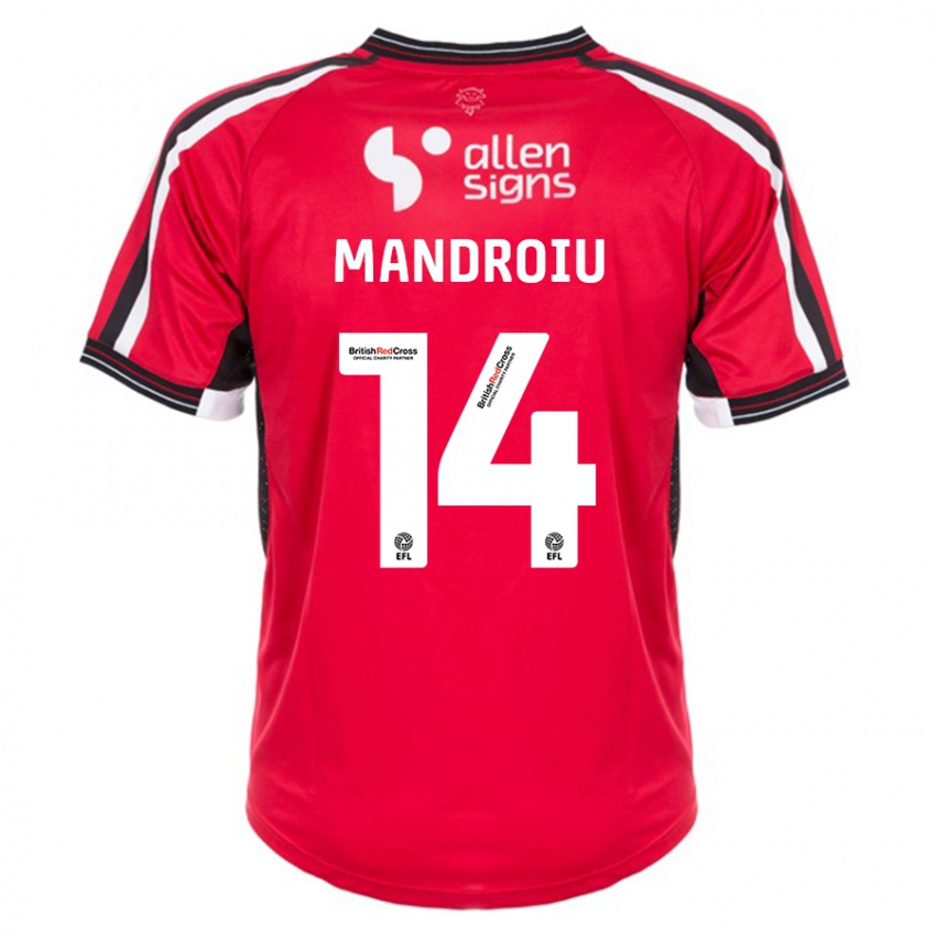 Niño Camiseta Daniel Mandroiu #14 Rojo 1ª Equipación 2023/24 La Camisa Chile