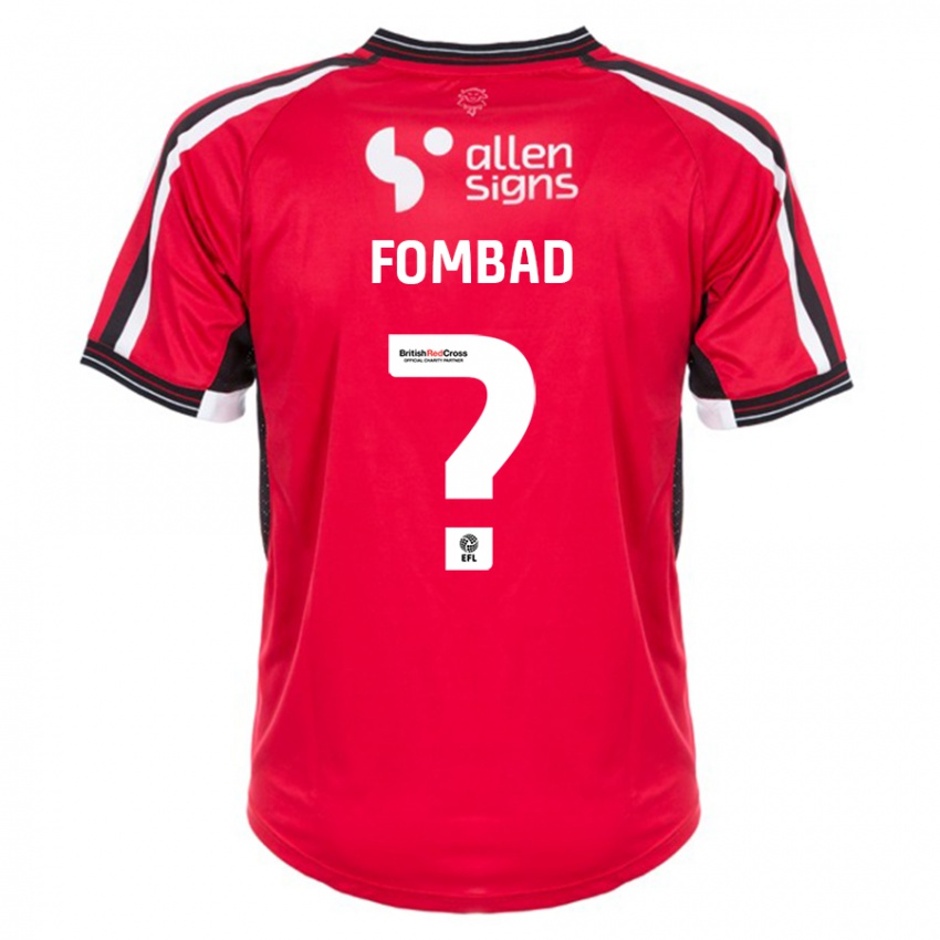 Niño Camiseta Kelly Fombad #0 Rojo 1ª Equipación 2023/24 La Camisa Chile