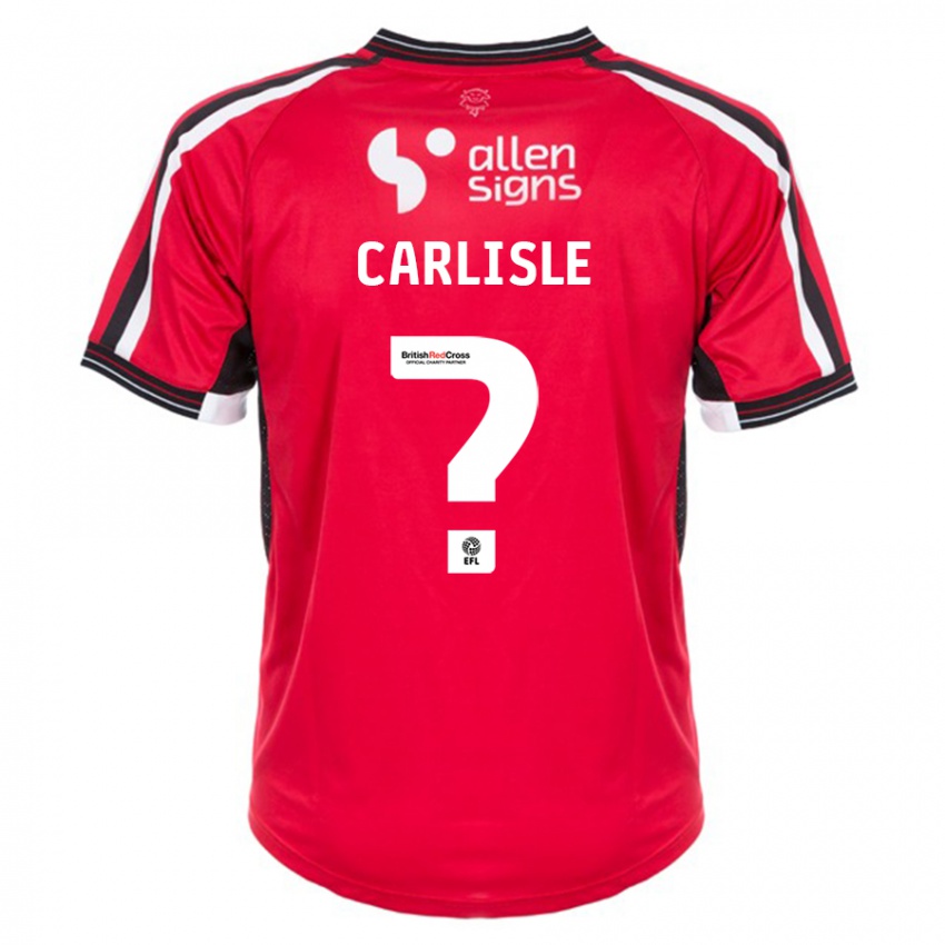 Niño Camiseta Charlie Carlisle #0 Rojo 1ª Equipación 2023/24 La Camisa Chile