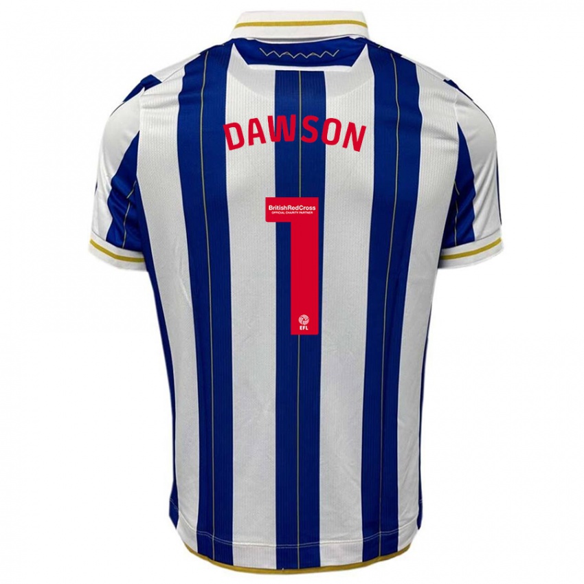 Niño Camiseta Cameron Dawson #1 Azul Blanco 1ª Equipación 2023/24 La Camisa Chile